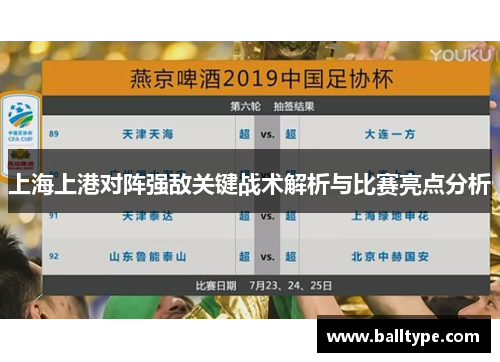 上海上港对阵强敌关键战术解析与比赛亮点分析